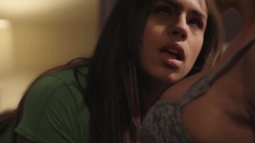 Brunet Autumn Falls licked big tits in an sexual