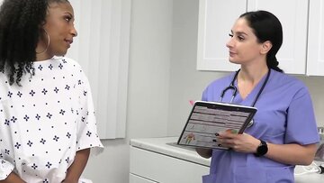 Adorable Black Olivia Jayy has a twat checkup fro