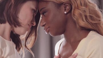 Lesbo Adriana Chechik fingered and scissored the