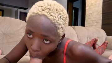 Shy ebony chick found deep love