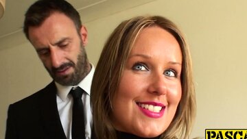 Classy submissive slut spanked during wild love