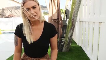 Blonde teen Krissy Knight is so wet from having a