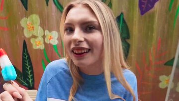 Filthy blonde Carly Rae craves my dick more than