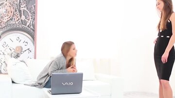 Redhead Stepmom Scissoring Her Daughter