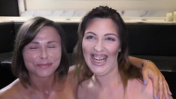 Brunette goddess Jamie Rae sucks cocks at interrac