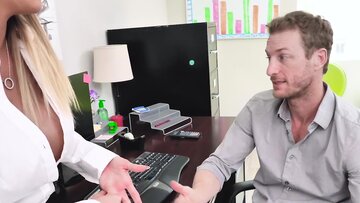 Brooklyn Chase Pleads Her Way Onto the Boss’s Cock