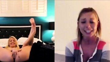 Mountainous juicy melons Aidra Fox plays with pussy on webca