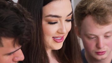 Thick stepmom Cassie Lenoir bends over for her ste