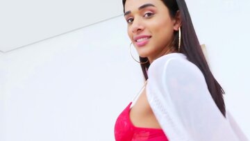 Sexy tbabe Julia Alves wears her hot lingerie in h