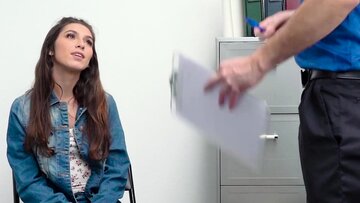 Teen brunette Gianna Gem doggystyle rough pounded b