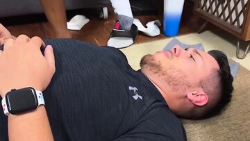 MaleFeetXXX. - Dan Edwards sniffs and licks dom