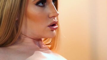 Cute blonde Emma Starletto enjoys reverse cowgirl