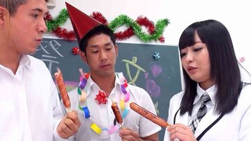 Japanese Teen at MMF three way Love