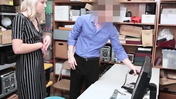 Tantalizing woman pleases an officer to let h