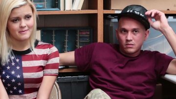 blonde Madison Hart fucked by a security of