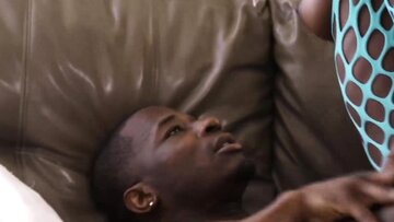 Ebony pussy Noemie Bilas got wrecked by a massive