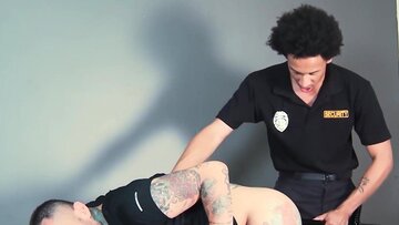 BoyPunish. - Naughty BBC cop's baton ass play w