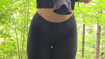 Playing Boobs During Hike Break