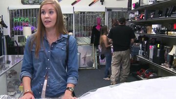 Big booty babe sells her slit to a deviant pawnbro