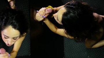 POV: Hot Latina Isabella Nice Swallows My Huge Cock At The Gloryhole