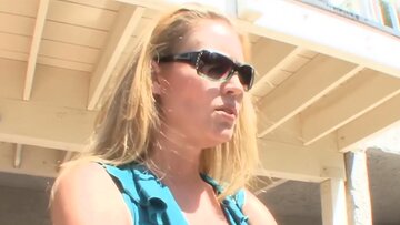 Stepmom disciplines with tongue