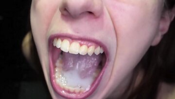 Jackie Hoff with glasses slurps massive dicks in t