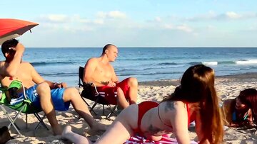 Wild Beach Sluts Hardcore Foursome Orgy