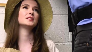 Busty brunette Hazel Moore moans while a swollen o