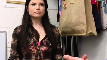 Naughty brunette Fae Lux ends up with a large cum lo