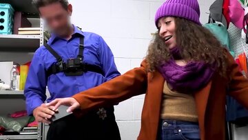 Amber Summer Caught Stealing—Punished In The Backroom