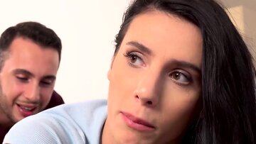 Scorching cutie pussy fucked by hung stallion who caught