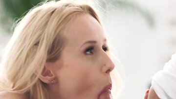 Busty blonde Angel Wicky takes huge cock on cam