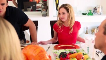 Thanksgiving Taboo: Stepsister Angel Smalls Feasts on Stepbro Cock