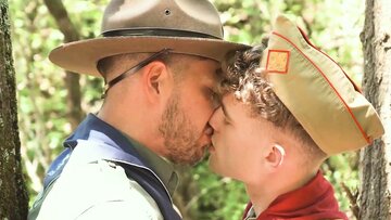 Scoutmaster’s Big Cock Wrecks Canyon Cole’s Twink Hole