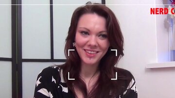 British Redhead Gives Nerd a Cum-Filled Oral Treat