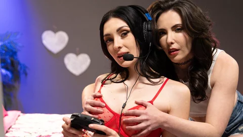 Gamer Girl Gives It Up for Lesbian MILF