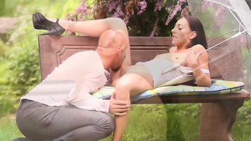 Busty Outdoor Babe Gets Naked and Pounded