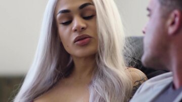 Lance Hart pounds TS Eva Maxim frustrations away in bareback Session