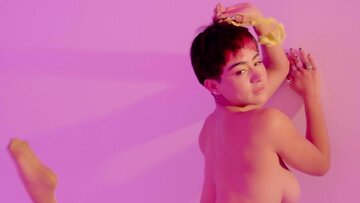 Busty Curvy Latina Teen DJ Strips Nude on Camera