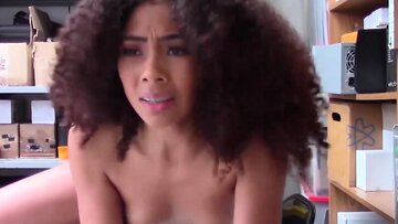 Ebony Teen Caught and Facial Punished