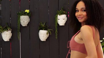Ebony Teen Lily Puts On A Naked Hammock Show