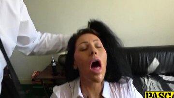 Submissive Bimbo Gets Her Pussy Punished