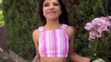 Michy Perez in the garden