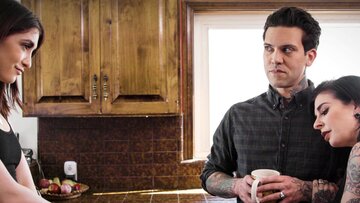 Big tits mature MILF bride has threesome