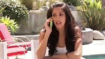 Sexy slut gets on her GF by fucking her man