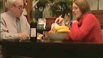 Aged Male Bangs His Secretary !